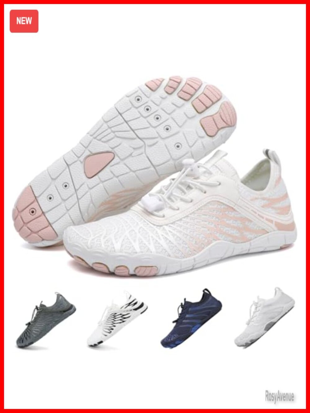 Barefoot Water Shoes Five Toe Mesh Quick Dry Non-Slip Athletic Unisex